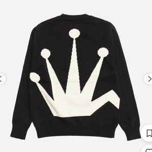 Stussy BENT CROWN SWEATER size Large Black